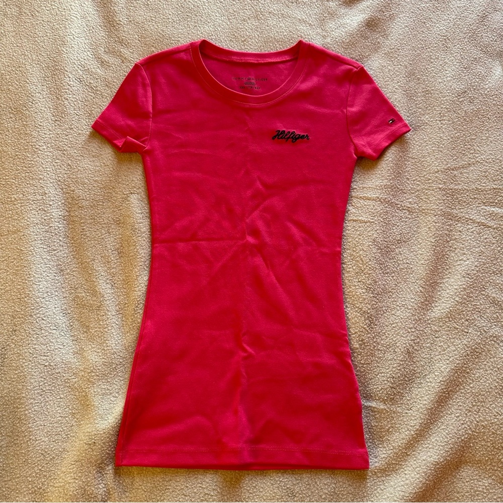 hot pink tommy hilfiger shirt